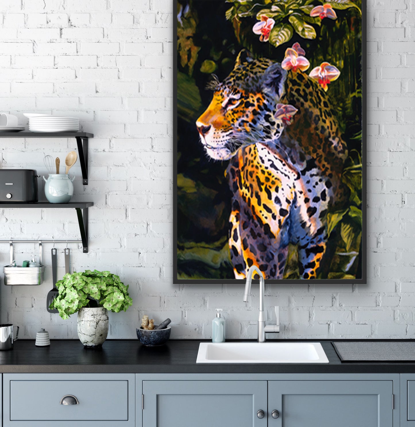 Between Realms Canvas Premium Reproduction, Hand-Embellished