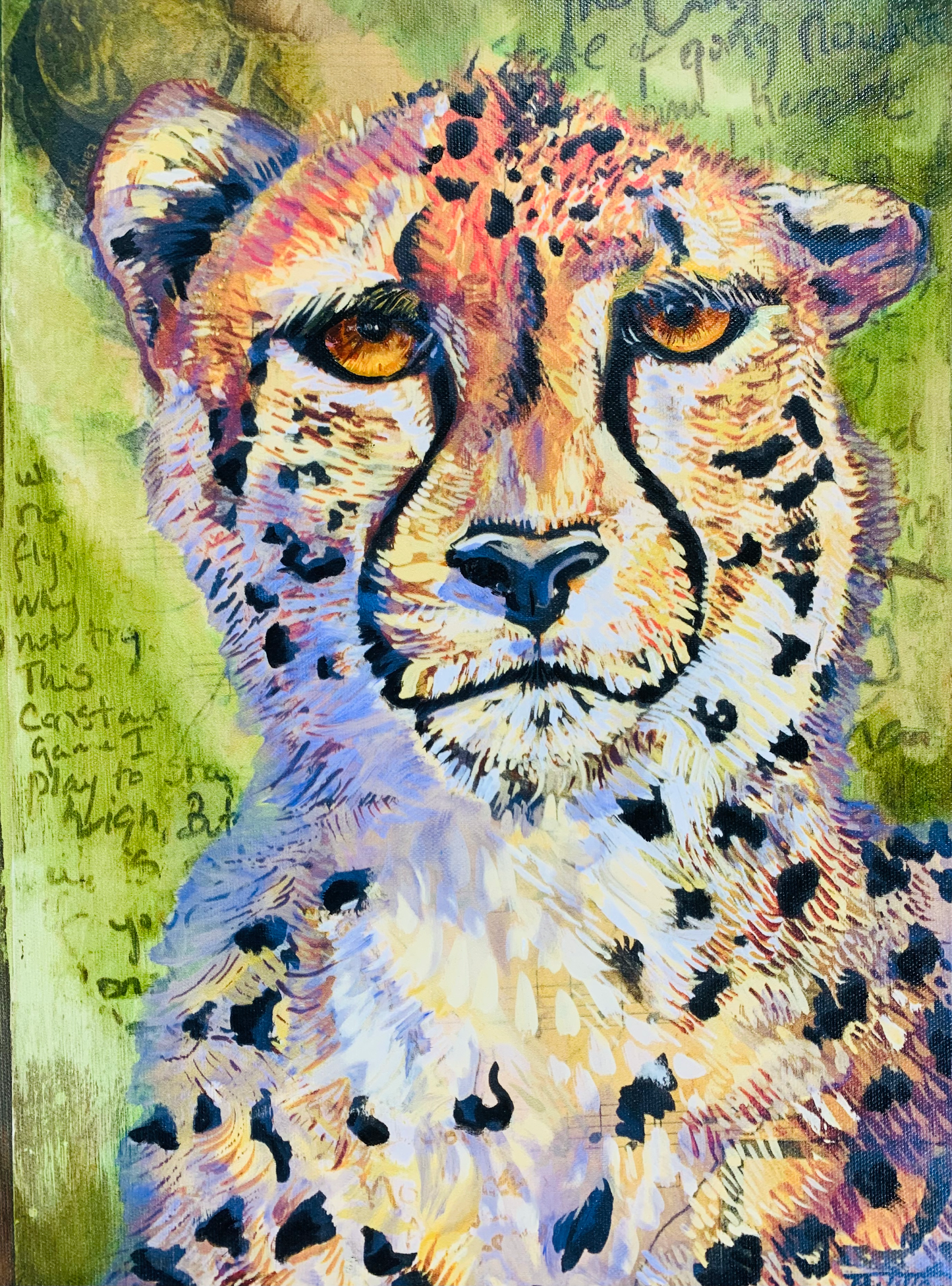 'A Constant Striving' Canvas Premium Reproduction, Hand-Embellished
